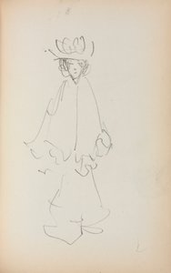 Caderno de esboços italiano: Mulher de pé (página 147) de Maurice Prendergast