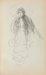 Caderno de esboços italiano: Mulher de pé (página 219) de Maurice Prendergast