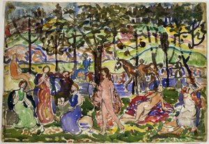 Cena do parque de Maurice Prendergast