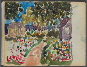 Sketchbook- The Granite Shore Hotel, Rockport, página 016 17: Casas e jardins