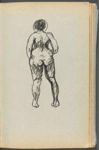 Sketchbook- The Granite Shore Hotel, Rockport, página 031: Nu feminino visto de trás de Maurice Prendergast