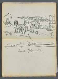 Sketchbook- The Granite Shore Hotel, Rockport, páginas 080 e 81: "East Gloucester"