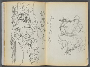 Sketchbook- The Granite Shore Hotel, Rockport, páginas 134 e 135: "Evening" (Noite)