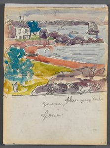 Sketchbook- The Granite Shore Hotel, Rockport, páginas 138 e 139: "Evening Glow" (Brilho da noite)