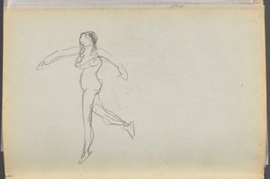 Sketchbook- The Granite Shore Hotel, Rockport, página 170: Nu feminino de Maurice Prendergast