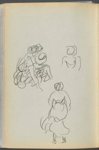 Sketchbook- The Granite Shore Hotel, Rockport, página 172: Figuras de Maurice Prendergast