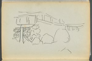 Livro de esboços - The Granite Shore Hotel, Rockport, página 178: Cerca de Maurice Prendergast