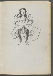 Sketchbook, The Dells, N° 127, página 071: Figura sentada de Maurice Prendergast