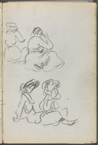 Sketchbook, The Dells, N° 127, página 093: Figuras sentadas de Maurice Prendergast