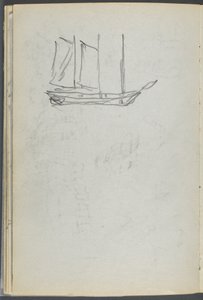 Sketchbook, The Dells, N° 127, página 106: Barco à vela de Maurice Prendergast
