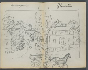 Sketchbook, The Dells, N° 127, página 176 e 177: "Annisquam - Glocester"