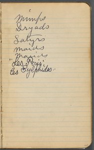 Sketchbook, página 167: Notas de Maurice Prendergast