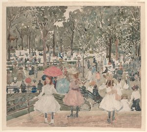 O Mall, Central Park de Maurice Prendergast