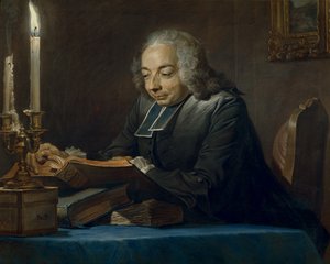 Abade Jean-Jacques Huber, 1742 (pastel) de Maurice Quentin de La Tour