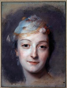 Retrato de Mademoiselle Marie Fel (1713-1794) Pastel de Maurice Quentin Delatour dit Quentin De La Tour ou Quentin De Latour (1704-1788) 1757 Sol. 0,32x0,24 m Saint Quentin, Musee Lecuyer