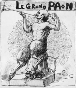 O grande pavão, desenho animado por Maurice Radiguet de Edmond Rostand (1868-1918) escritor francês