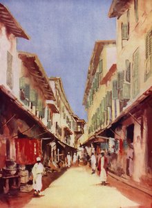 Uma rua em Zanzibar (cor litho)