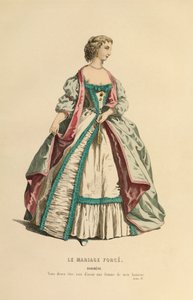 Traje para o papel de Dorimene, c.1868 (gravura) de Maurice Sand