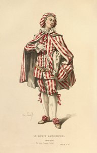 Fato para o papel de Gros - Rene, c.1868 (gravura) de Maurice Sand