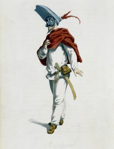 Fritellino de "Masques et bouffons" (comédia italiana), textos e desenhos de Maurice Sand, gravuras de A. Manceau, prefácio de Georges Sand, Paris, Michel Lévy Frères de Maurice Sand