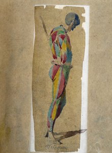 Arlequim, de "Masques et bouffons" (comédia italiana), textos e desenhos de Maurice Sand, gravuras de A. Manceau, prefácio de Georges Sand de Maurice Sand