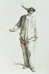 Pulcinella em 1800, por Maurice Sand (1823-1889) de Maurice Sand