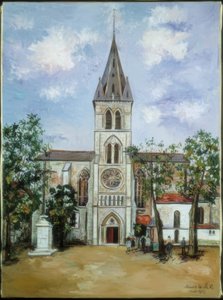 Igreja de São Pedro, Orthez, Pirenéus de Maurice Utrillo