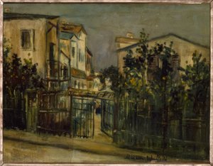 Cena de rua em Montmartre de Maurice Utrillo