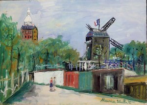 O Moulin de la Galette, Montmartre, c.1951 (óleo sobre tela)