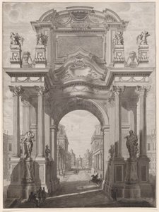 Um capricho arquitetônico com um arco triunfal de Maurizio Pedetti