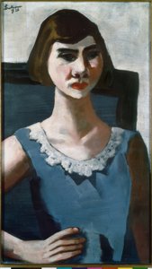 Retrato Quappi em Azul de Max Beckmann