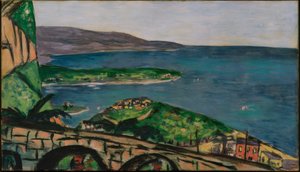 Vista do Cap Martin, azul de Max Beckmann