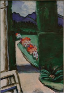 Vista do pavilhão. Ohlstadt de Max Beckmann