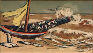 Marrom com gaivotas marinhas de Max Beckmann