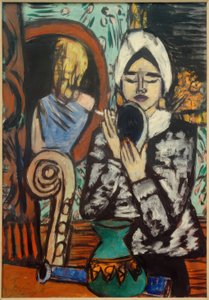 Senhora com espelho de Max Beckmann