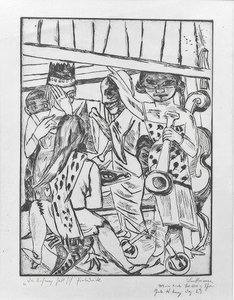 A cortina sobe de Max Beckmann