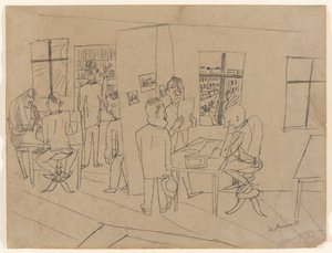 Sala de redacção de Max Beckmann