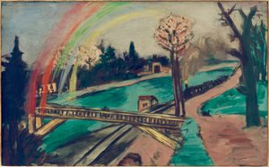 Paisagem Ferroviária com Arco-Íris de Max Beckmann