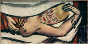Mulher na cama de Max Beckmann