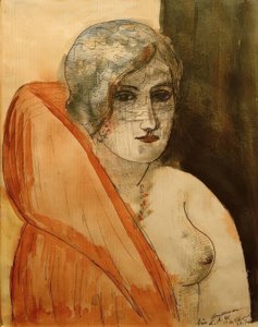 Mulher em pele de Max Beckmann