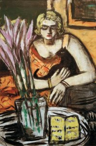 Mulher com gato de Max Beckmann