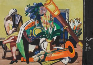 Grande natureza-morta com telescópio de Max Beckmann