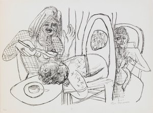 Não Quero Comer a Minha Sopa, prato 6 do portfólio "Dia e Sonho". de Max Beckmann