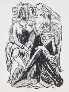 Rei e Demagogo, placa 8 do portfólio “Dia e Sonho” de Max Beckmann
