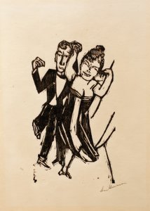 Pequeno casal de dançarinos de Max Beckmann