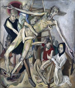 A Descida da Cruz. Pintura por Max Beckmann (1884-1950), óleo sobre tela de Max Beckmann
