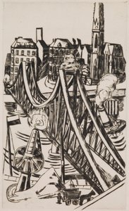 Ponte Grande ("Eiserner Steg" em Frankfurt am Main) de Max Beckmann