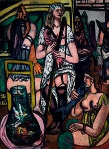 Grande quadro de mulheres. Pescadoras de Max Beckmann