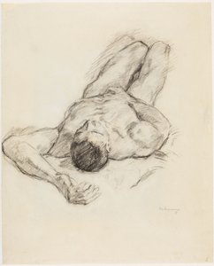 Nu masculino reclinado de Max Beckmann