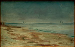Praia marítima, marrom e cinza de Max Beckmann